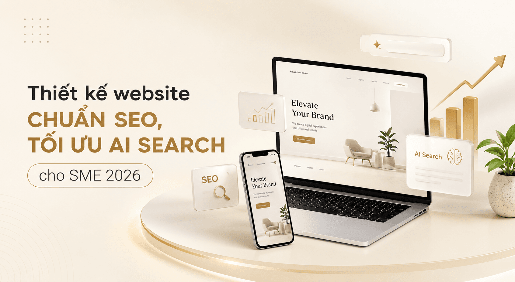 Thiết kế website chuẩn SEO, tối ưu AI Search cho SME 2026 
