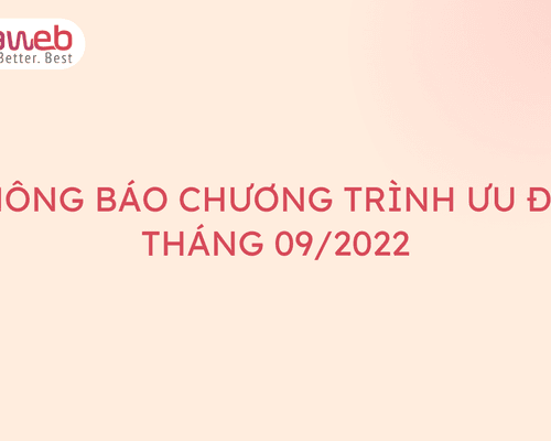 THÔNG BÁO CHƯƠNG TRÌNH ƯU ĐÃI THÁNG 9/2022