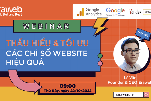 Webinar "Thấu hiểu & tối ưu các chỉ số Website"